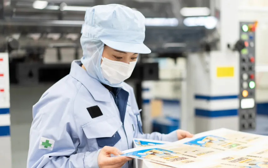 実物サンプル＆色校正